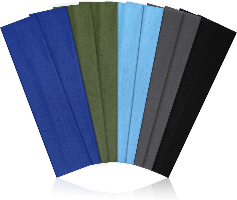 DiyJibb 10 PCS Headbands for Women - Fashion Non Slip Cotton Headbands for Women and Men Perfect for Sports and Outdoor Activities in Summer,Including Running, Yoga, Cycling, Gym Workouts - Image 1
